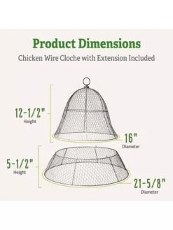 Chicken Wire Cloche With Extension -Garden Tools Shop 8600116 1