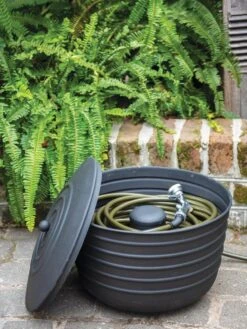 New Release 3 Matte Black Ribbed Hose Pot With Lid