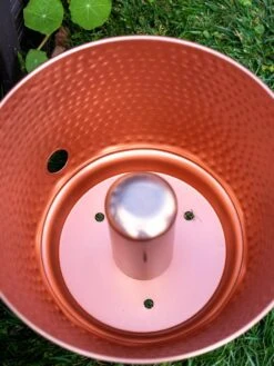 Hammered Copper Hose Pot With Lid -Garden Tools Shop 8613311 0022